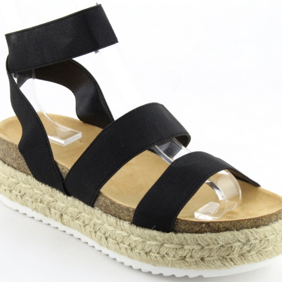 Last Size 10**🖤Elastic Espadrille Platform - Picture 5 of 6